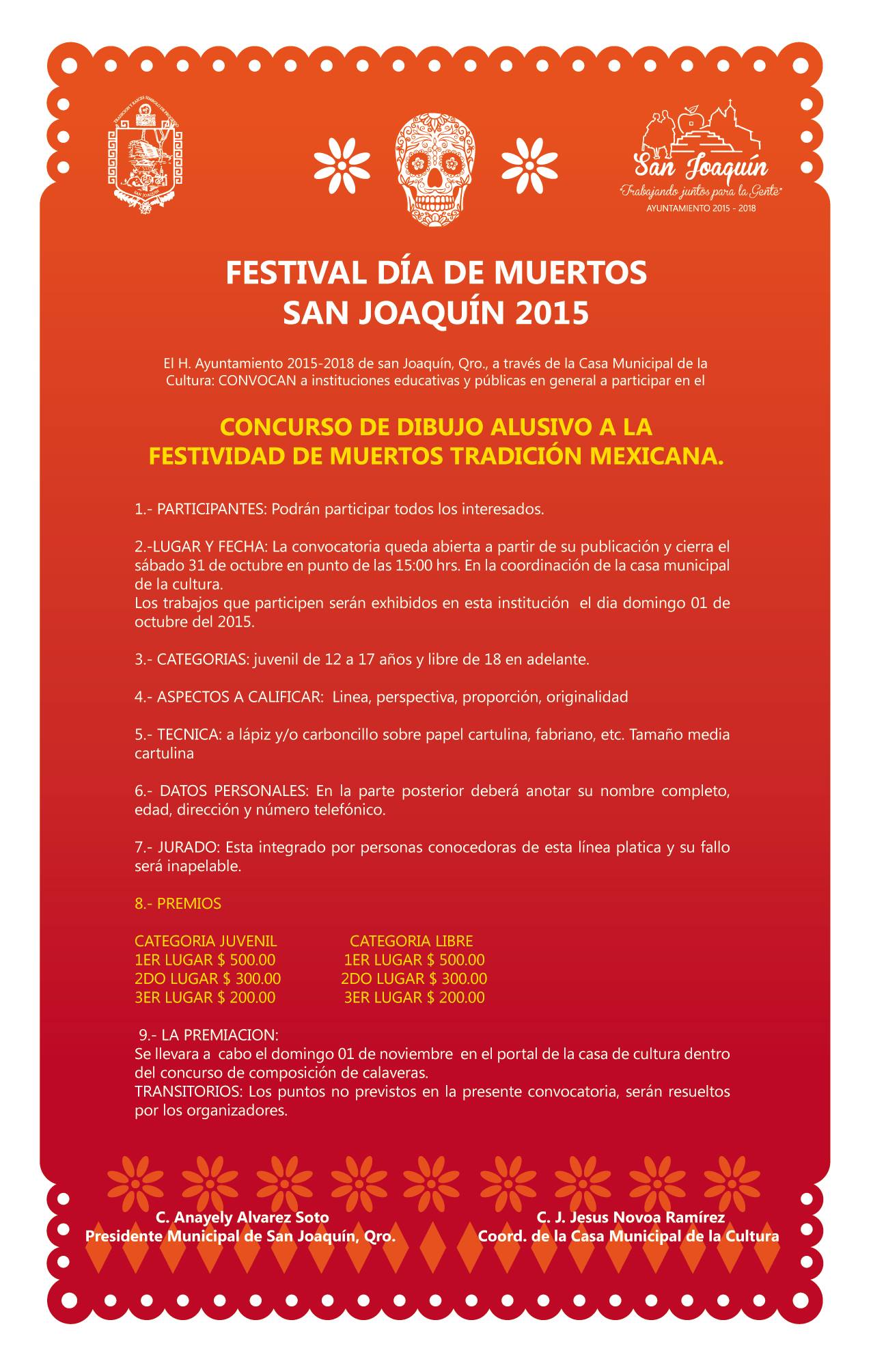 Festival de Muertos 2015 San Joaquín, Qro. 2015